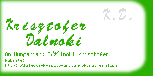 krisztofer dalnoki business card